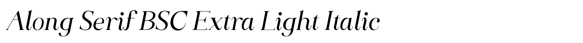 Along Serif BSC Extra Light Italic image